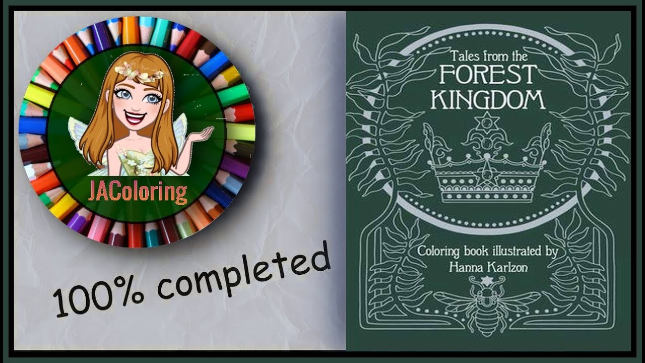 Tales From The Forest Kingdom by Hanna Karlzon Adult Coloring Book  Flip-Thru 