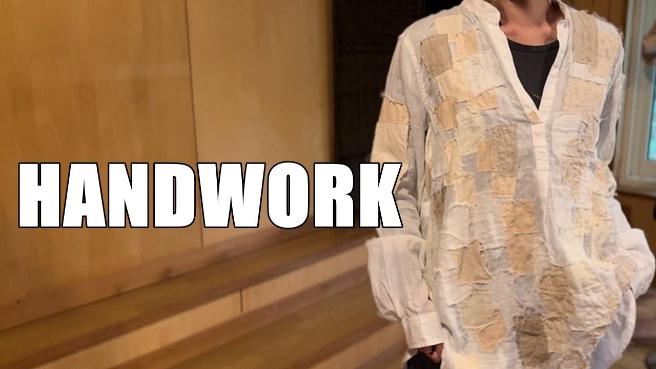 vol.133【60代】フェルム・ド・フェスの戦利品紹介と、handworkのシャツと刺し子風景/#60代 #ハンドメイド服 #刺し子 #パッチワーク #vlog #60代ファッション