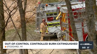 Out of control brush fire extinguished | Stoddard