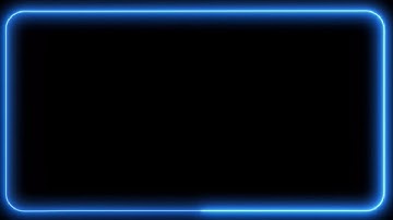BLUE Neon Light Rectangle Frame | Glowing Neon Frame | BORDER LOOP VIDEO