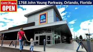 Shopping at ALDI at District West on John Young Parkway in Orlando Florida