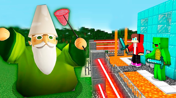GREEN WIZARD GNOME vs Security House in Minecraft Challenge Maizen JJ and Mikey