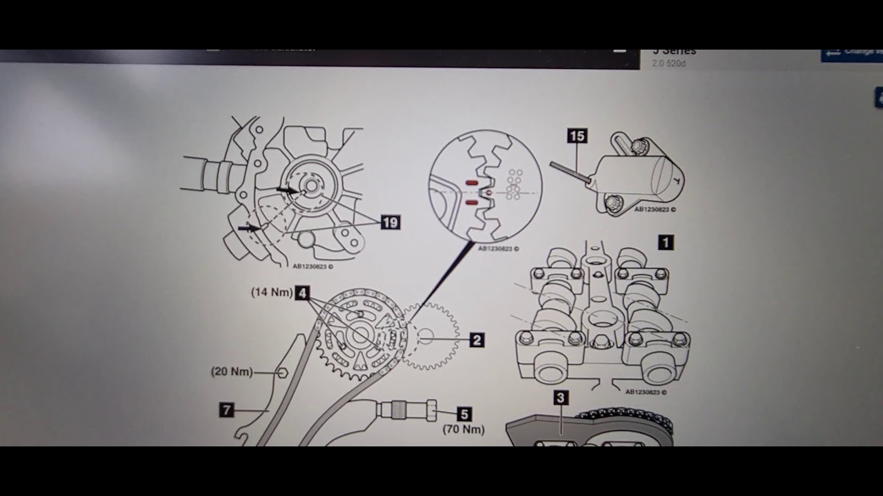 BMW 520d Timing/Cam Chain & Drive Belt Diagram With Full Instructions