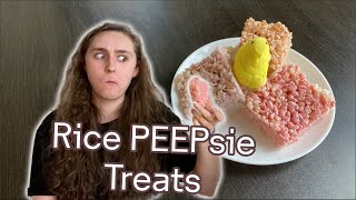 Rice Krispies Treats with FLAVORED PEEPS!