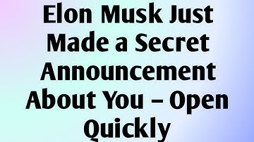 💸 Elon Musk Just Made a Secret Announcement About You – Open Quickly...