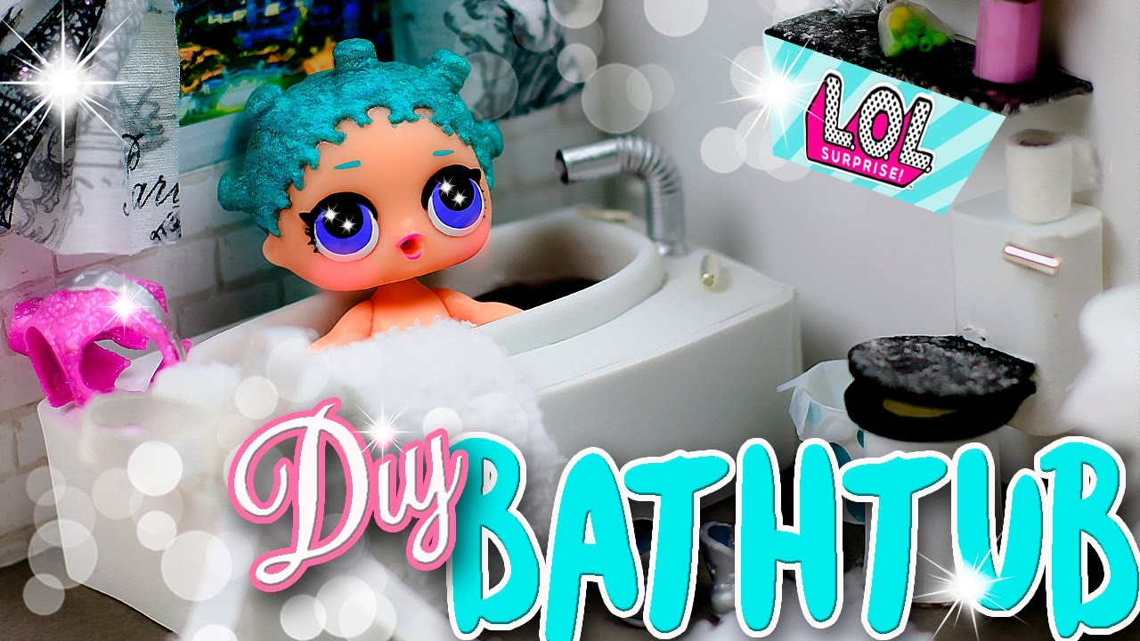 Realistic Miniature Bathtub for LOL Surprise Dolls DIY ~ Dollhouse Tutorial ♥ - YouTube