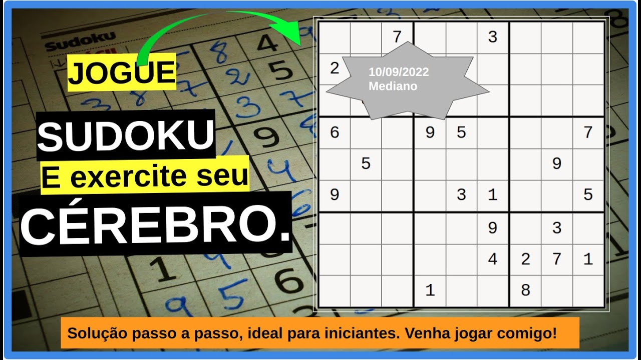 Como jogar SUDOKU nível médio passo a passo