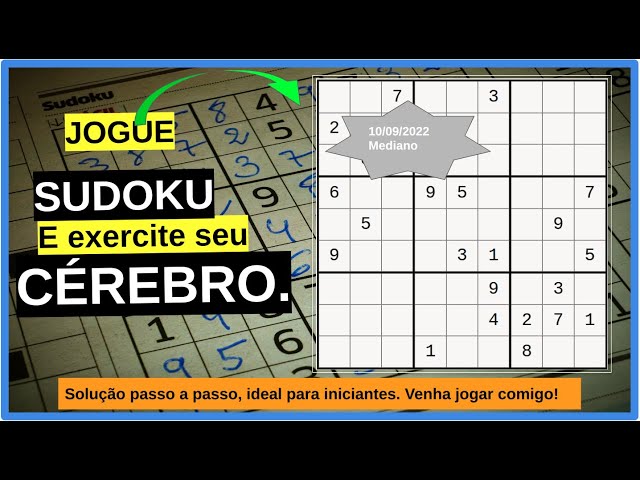 Como jogar SUDOKU nível médio passo a passo