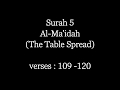 Conversation between jesus and allah  surah almaidah verses 109 120