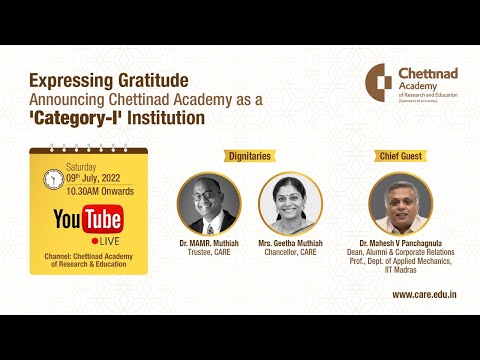 NAAC A++  | Appreciation & Thanksgiving  | Chettinad Academy Of Research And Education