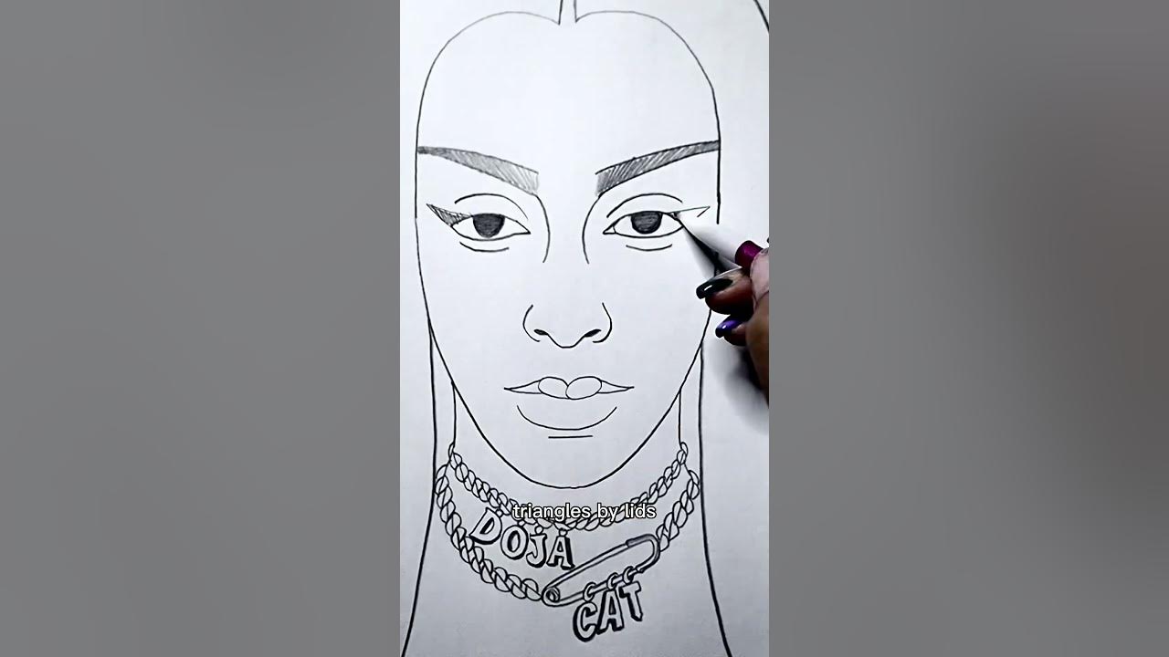 how-to-draw-doja-cat-in-50-seconds-shorts-freestyle-youtube