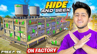 PLAYING HIDE AND SEEK IN FACTORY AFTER SO LONG 😂 FUNNY FREE FIRE CHALLENGE screenshot 4