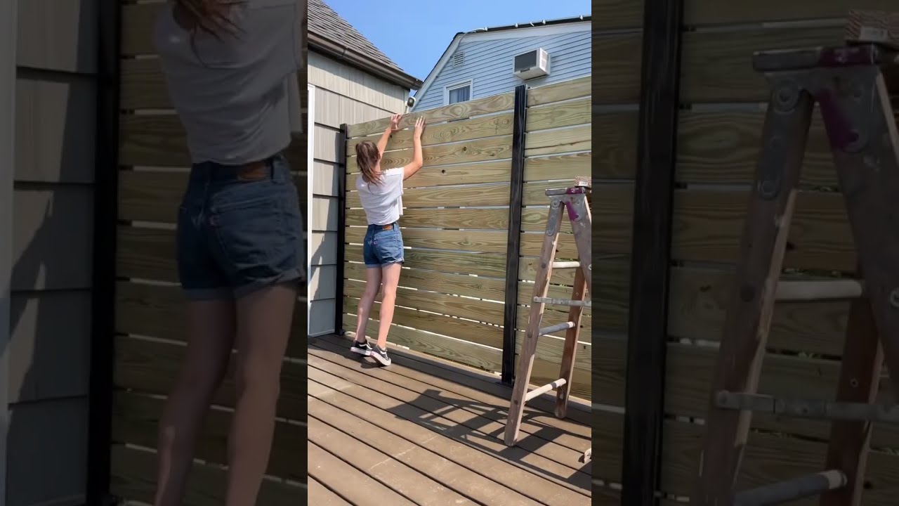 EASIEST DIY PRIVACY WALL Diy Backyard