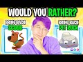 Can We Beat Roblox WOULD YOU RATHER In ADOPT ME!? (DIAMOND PETS vs NEON GOLD PETS!)