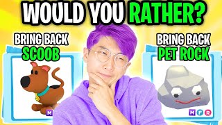 Can We Beat Roblox WOULD YOU RATHER In ADOPT ME!? (DIAMOND PETS vs NEON GOLD PETS!)