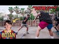 Bojan disguised as cameraman and challenged street footballers prank