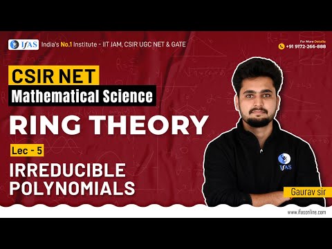 CSIR NET & SET: Examples for Irreducible Polynomials Ring