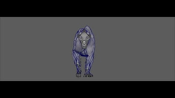 walk cycle | reference | ziva dynamics | zeke the lion