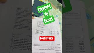 ChatGPT se Real Invoice Excel me 😱 Accountants ka Secret Trick 🔥 #chatgpt #excel