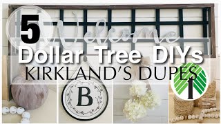5 DOLLAR TREE DIY KIRKLAND’S DUPES FARMHOUSE RUSTIC HOME DECOR PROJECTS