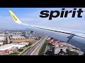 Spirit airlines airbus a320neo landing in dallasfort worth dfw