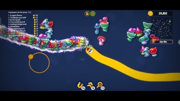 🐍🤑WormsZone.io Big Snake Battle| Epic Top 1 Gameplay | Little WZGamer#youtube #gameplay#long video