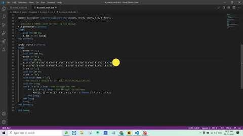 Synthesizable Matrix Multiplication in VHDL