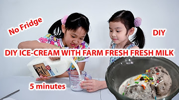 How to make Ice Cream Using a Ziplock Bag and Farm Fresh Milk in 5 minutes -  No Fridge!