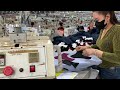 Attach interlining to facing  placket x1FU Ép keo nẹp trụ