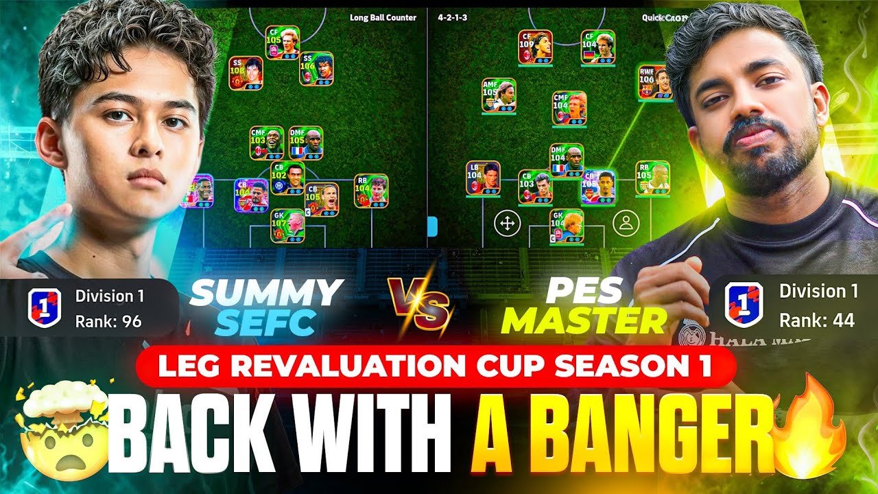 PES MASTER 🆚 SUMMY SEFC || LEG REVALUATION CUP SEASON 1 🔥 || തിരിച്ചുവരവ് ഗംഭീരം ആക്കിയിട്ടുണ്ട് ☠️.