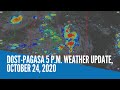 DOST-Pagasa 5 p.m. weather update, October 24, 2020