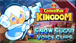 All Snow Sugar Cookie Voice Clips • Cookie Run: Kingdom • Voice Lines • (Analesa Fisher) - ENGLISH All Snow Sugar Cookie Voice Clips • Cookie Run: Kingdom • Voice Lines • (Analesa Fisher) - ENGLISH