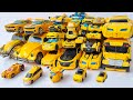 New Different Yellow Transform Toys in Car Park: Adventure Bumblebee - Stopmotion Robot Tobot Rescue