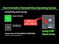 How to Install or Reinstall Xbox Operating System using USB flash drive. How to fix Error E102