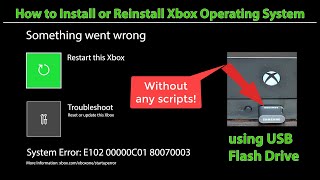 Как установить или переустановить операционную систему Xbox с помощью USB-накопителя. Как исправить ошибку E102