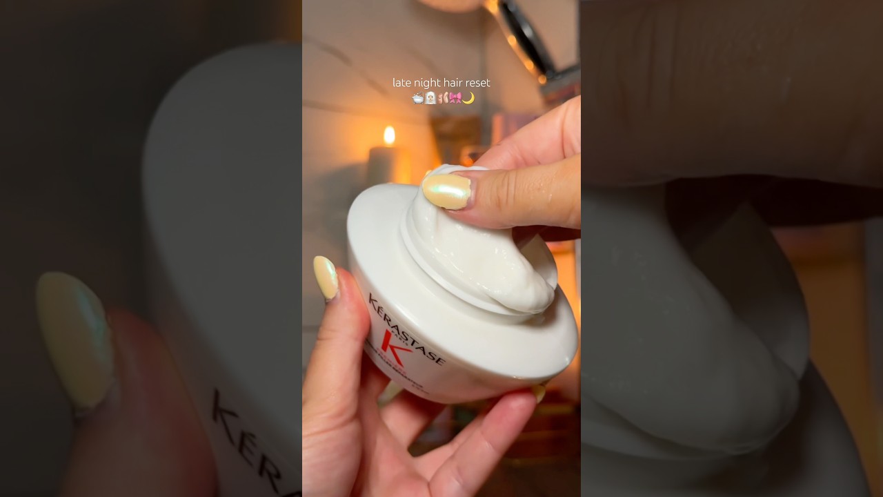 late night hair wash 🛁🩰🎀🌙 