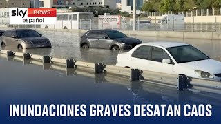 Las lluvias más intensas registradas en los EAU desatan un caos en Dubái