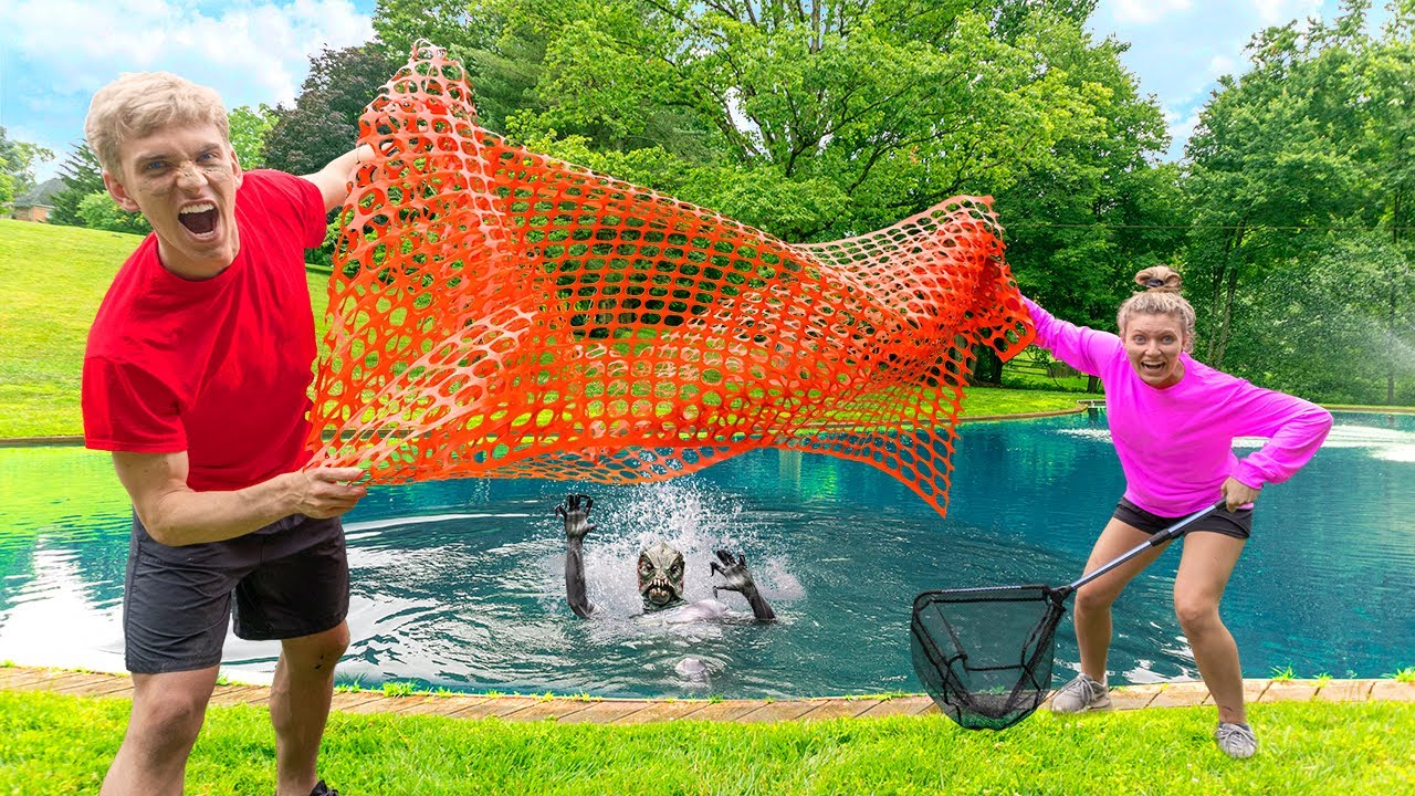 stephen sharer bio Capturing Mystery Pond Monster Creature in Sharer Family Backyard!! (DIY Underwater Cage)