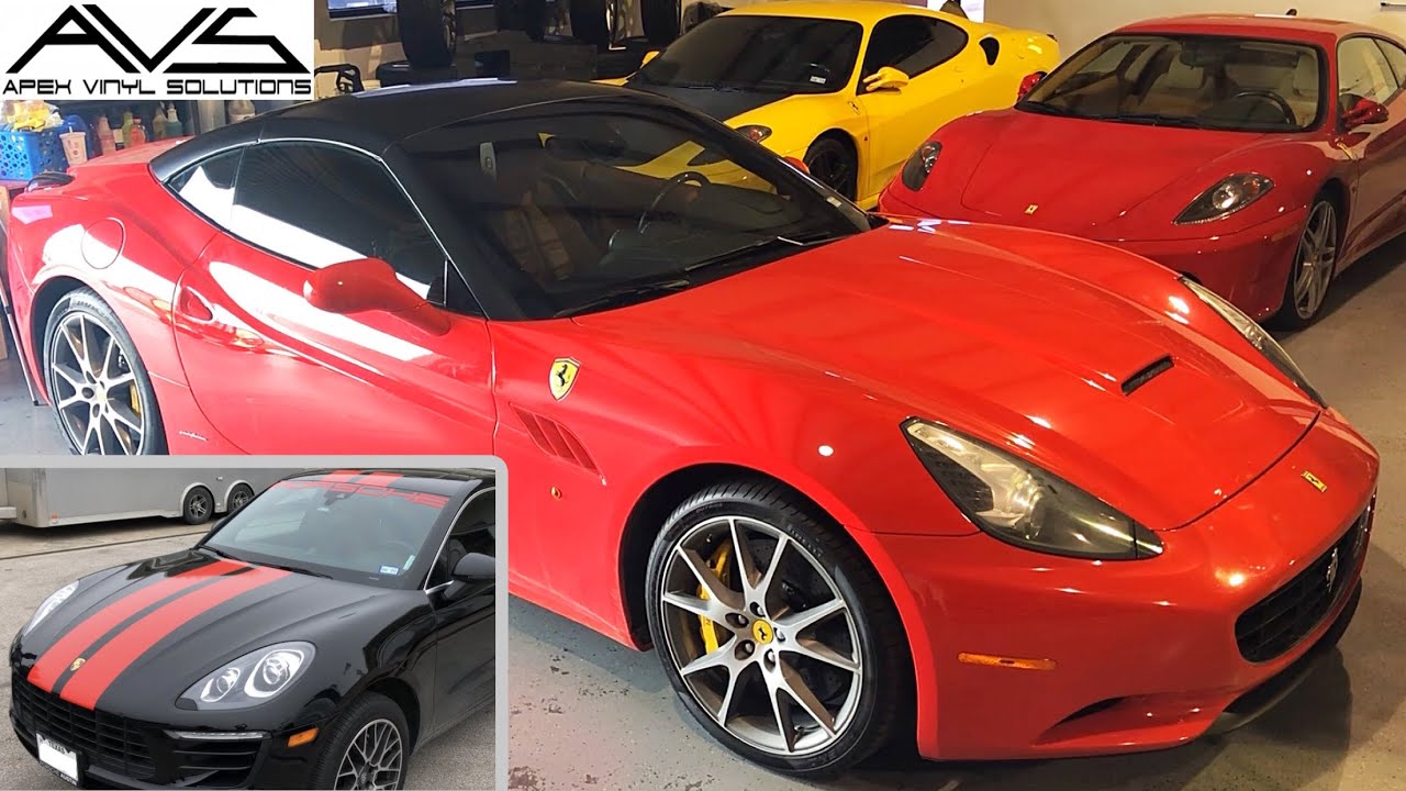Wrapping a Ferrari and Porsche | Apex Vinyl Solutions