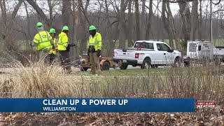 Consumers Energy crews work through the night to restore power