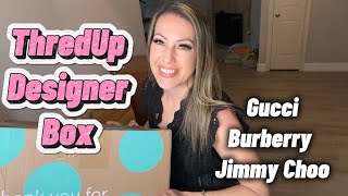 Designer DIY ThredUp Rescue Box Unboxing - Gucci, Burberry and Jimmy Choo!!
