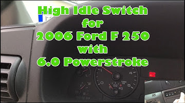 Using an Upfitter Switch for a High Idle Switch on my 2006 F 250 with a 6.0 Powerstroke