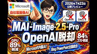 [God-tier Update] Microsoft AI MAI-Image-2.5-Pro Public Preview｜Bing Goes 100% In-House + Power...