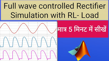 Single Phase Full Wave Controlled Rectifier With RL Load in Matlab Simulink