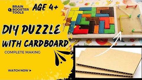 Diy cardboard Puzzle game | Kids indoor game #puzzlegames #cardboardgames