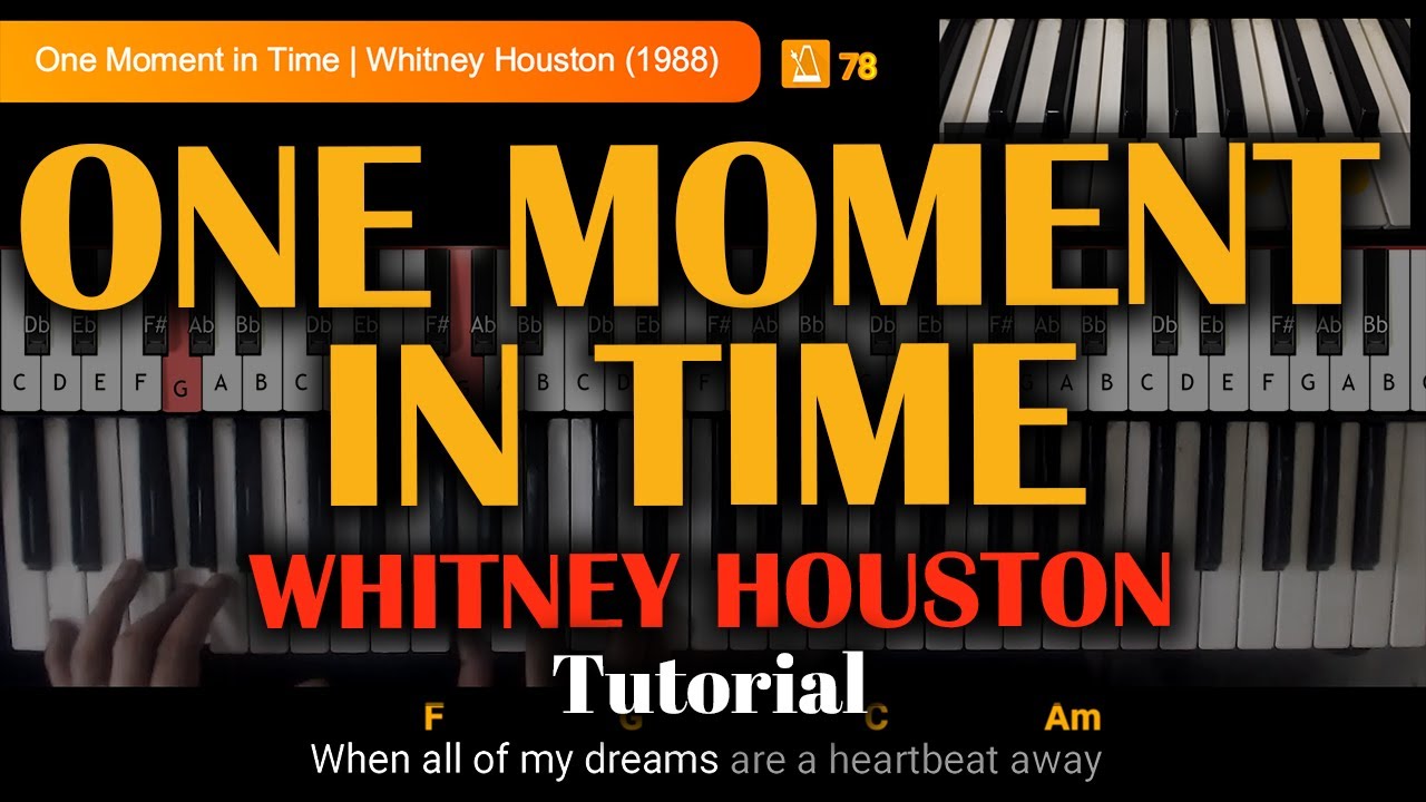 One Moment in Time (Whitney Houston) 1988 Olympics song Piano or Keyboard Tutorial chords & lyrics