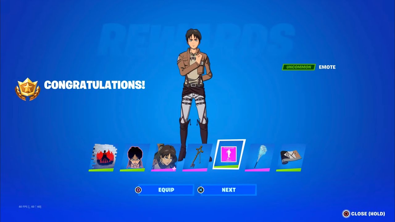 HOW TO GET ATTACK ON TITAN EREN JAEGER SCOUT REGIMENT SALUTE EMOTE IN