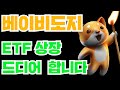 [베이비도지] 기다리시던 ETF 상장 합니다! #베이비도지코인