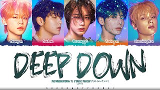 TXT (투모로우바이투게더) 'Deep Down' Lyrics [Color Coded Han_Rom_Eng] | ShadowByYoongi