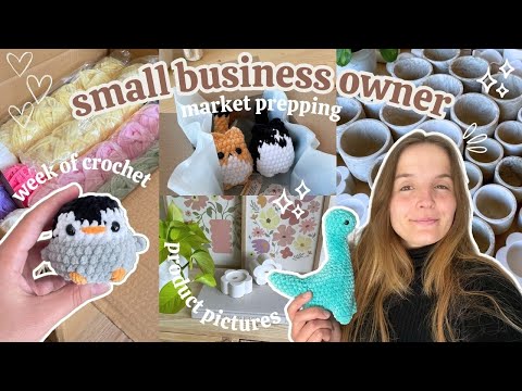 Market prep for my biggest craft fair🧸💐 Order packing ✨Week of crochet 🌼 Yarn Haul🌟 project ideas